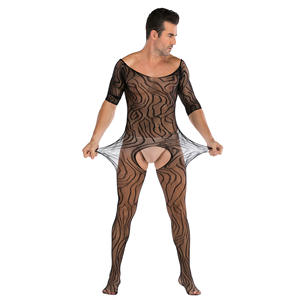 Vente en gros de <span class=keywords><strong>bas</strong></span> une pièce à manches courtes pour hommes <span class=keywords><strong>Bas</strong></span> de corps sexy en maille intégrale - Product Image 4