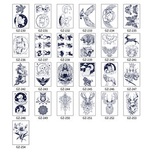 Autocollant de <span class=keywords><strong>tatouage</strong></span> temporaire semi permanent motif mignon tigre lion cerf <span class=keywords><strong>tortue</strong></span> requin lapin herba jus Jaguas autocollants de <span class=keywords><strong>tatouage</strong></span> - Product Image 2