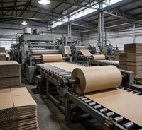 Papier ondulé non couché 125 g/m² recyclable en rouleau moyen