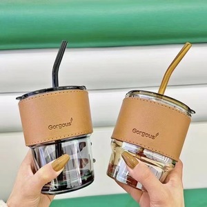 Glass Cups Coffee Juice Tea <strong>Milk</strong> Cup Glass <strong>Bottles</strong> in Bulk Glass for Water Customized 2023 Cheap Price Hot Sale 15 Oz 450ml - Product Image 3