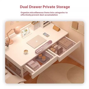 Hiện đại đơn giản nhà văn phòng bàn với ngăn kéo và ghế máy tính nghiên cứu bảng cho sinh viên phòng ngủ Máy tính để bàn gỗ Bảng điều chỉnh phong cách - Product Image 3