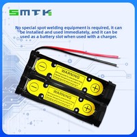 Support de batterie au lithium ABS 1S 3,7 V, boîtier de batterie 1S2P dédié aux batteries 18650 avec BMS 2A