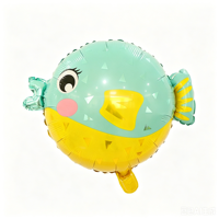 Ballons en aluminium en forme d'animaux marins de style Q : Crabe, Hippocampe, Pieuvre, Poisson-bouffant – Série créative gonflable pour fêtes