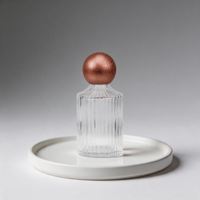 Bouteilles en verre carrées vides avec bouchon en bois pour parfum, huile essentielle, diffuseur de voiture, décoration d'intérieur aromatique