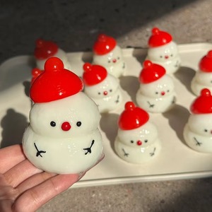 Creative Super Sticky Christmas <b>Red</b> Cap <b>Little</b> Sonwman TPR Squishy Toy Stress Relief Fidget Decompression Toy for Kids Adults - Product Image 1