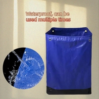 Le sac de collection de chariot de nettoyage de PVC avec le tissu respirable réduit l'accumulation d'odeur
