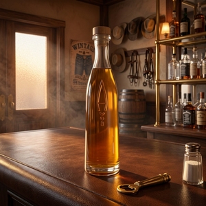 Bouteille de whisky, bourbon, scotch transparente haut de gamme, 700 ml, 750 ml, haute et fine, en verre, la plus vendue en gros et en OEM - Product Image 1