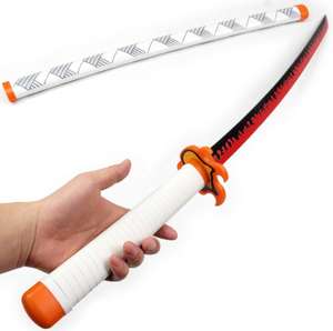 Anime Killer Devils Swords gran oferta Katana <span class=keywords><strong>de</strong></span> madera 104vm Demon Slayer Cosplay con soporte <span class=keywords><strong>de</strong></span> <span class=keywords><strong>espada</strong></span> adornos Katana Swords - Product Image 2