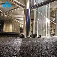 Fontaine flottante commerciale en acier inoxydable avec spectacle LED et laser, contrôle musical/PLC/DMX512, utilisation extérieure