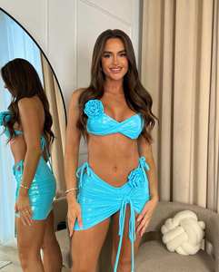 Maillot de bain 3 pièces avec logo personnalisé et maillot de bain pour femmes 2024 Nouveau design de robe de plage - Product Image 2