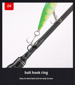 Canna da Pesca in 2 Sezioni in Fibra di <span class=keywords><strong>Carbonio</strong></span>, Canna Spinning e Casting per Sgombri, Trote e Persici - Product Image 4