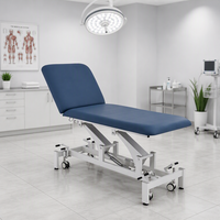 Table de soin esthétique moderne pliable électrique, lit de massage de spa avec hauteur réglable, 2 sections et revêtement haut de gamme