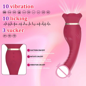 Wireless Remote Control Silicone Tongue Licking <b>Vibrator</b> Heating Telescopic Features 100% Waterproof USB Rechargeable for Women - Product Image 3