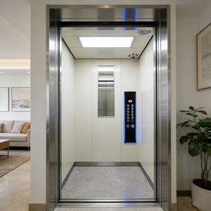 Lift Rumah Modern Stainless Steel dengan Traksi/Hidrolik, Lift Hunian Mewah dengan PVC untuk Villa dan Apartemen - Product Image 5