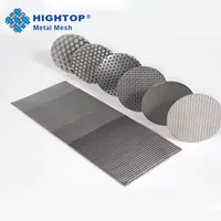 2 5 50 100 150 300 Microns porous 304 316L SS stainless steel wire sintered  mesh filter disc