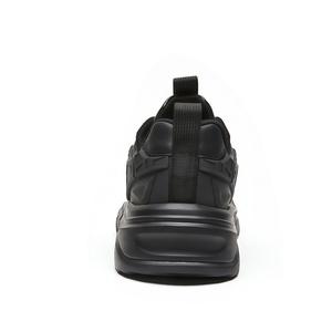 Zapatillas Deportivas Casuales de Diseño de Lujo para Hombre, Totalmente <span class=keywords><strong>Negras</strong></span>, Transpirables, de Malla y Cuero Sintético, con Suela Acolchada de EVA, a la Moda - Product Image 3