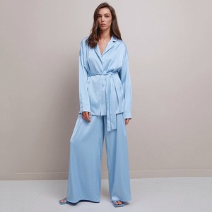 Offre Spéciale nouveau vêtements de nuit mode pyjamas femmes vêtements de nuit pyjamas pour femmes ensemble lâche femmes pyjamas décontracté français soie pyjamas - Product Image 4
