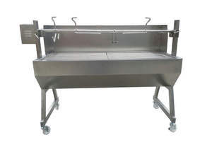 Asador de asador espartano con Motor, acero inoxidable 1500, con capucha, gran oferta - Product Image 5