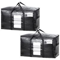 Sacs de déménagement, sacs de rangement pour Noël, boîtes de déménagement robustes, sacs de déménagement extra larges avec fermeture éclair, poignées renforcées, poche pour étiquette