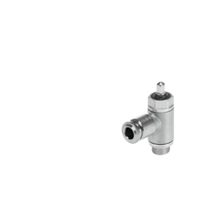 Valvola di controllo del flusso unidirezionale FESTO VFOH-LE-A-G1/8-Q6 con attacco a innesto G1/8 maschio QS-6 - Product Image 1