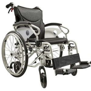 Fauteuil roulant manuel D0100X3IXBP en alliage d'aluminium, léger, pliable, pour une utilisation autonome, adapté à l'intérieur et à l'extérieur - Product Image 1