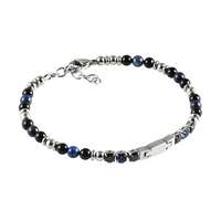 Bracelet pour femme en pierres précieuses, bracelet à facettes en œil de tigre avec pierres CZ, bijoux en acier inoxydable