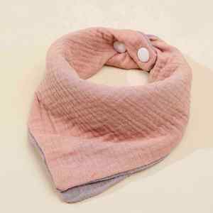 Unisex 100% Cotton <b>Muslin</b> <b>Baby</b> Bibs Bandana Drool Drooling Ruffled Bib with Snap Button Closure for Boys and <b>Girls</b> Teething - Product Image 5