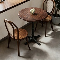 Meubles commerciaux vintage, ensembles de tables et chaises en bois massif pour restaurant, bistro, restauration, café, tables et chaises de salle à manger
