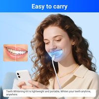 Kit dentaire LED portable de haute qualité, lampe de blanchiment des dents, logo personnalisé, kits de blanchiment des dents sans fil pour la maison