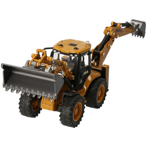 HUINA <span class=keywords><strong>2022</strong></span> 1704 — modèle de voiture 1:50, pelle avant et arrière, Simulation de véhicule technique moulé sous pression, jouets pour enfants, livraison gratuite - Product Image 1