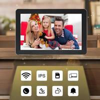 Cadre photo numérique à écran tactile HD de qualité supérieure taille personnalisable mural IPX3 étanche voiture bureau à domicile enseignes électroniques