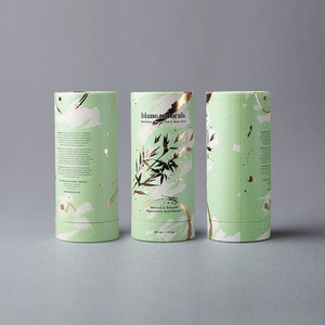 Boîte cylindrique en papier biodégradable avec insert en papier pour emballage cosmétique, crème pour le visage de luxe, flacon d'huile - Product Image 3