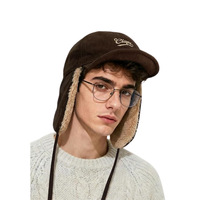 Gorra de Béisbol con Orejeras de Pana y Borrego, Personalizable con Logotipo Bordado o Impreso, Cálida y Resistente al Viento para Invierno, ODM OEM