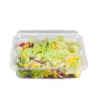 Wegwerp eco-vriendelijke clamshell verpakking voor vers fruit, PLA/PET materiaal, aangepast logo, gouden opdruk, HXH merk
