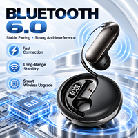 Earbud Open-Ear 2026 X56 OWS 6.0 dengan Terjemahan 150 Negara, Pengait Kawat Memori 12mm, Layar Digital, Tahan Air IPX-3, Sentuh