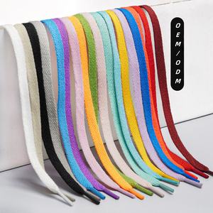 Haute qualité personnalisable imprimé 8mm largeur monocouche lacets 50-200cm longueur 57 couleurs lacets plats décontracté Polyester - Product Image 4