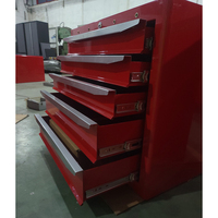 Chariot à outils roulant en fer à plusieurs tiroirs, robuste, armoire à outils à 5 tiroirs, système de rangement modulaire industriel mobile pour garage, OEM