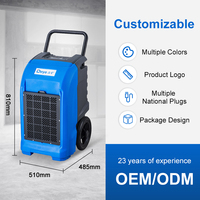 DY-65L déshumidificateur d'air commercial de machine de déshumidificateur industriel de 220V 65L pour le sous-sol