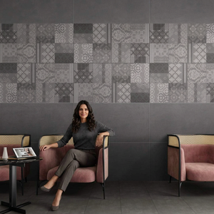 Terrazzo Carving Porcelain Floor Wall Tiles 600x1200mm Retro Glazed Design For Commercial Projects - Product Image 6