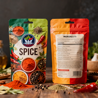 Sacs alimentaires imprimés sur mesure, emballages en plastique, sachets refermables, sachets réutilisables pour assaisonnements et épices, sachets Doypack