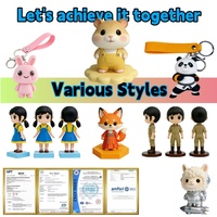 OEM/ODM Figurine d'action 3D en PVC écologique personnalisable, modèle de dessin animé mignon 'Cake Girl', vente en gros, cadeau pour fille