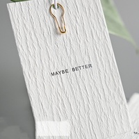 Etiquetas Colgantes Personalizadas con Impresión de Serigrafía, Logotipo de Marca, Papel Texturizado Blanco, Cartón, PVC, Cuero, Etiquetas de Precio Reciclables