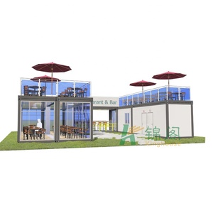 Maison préfabriquée maisons nouveau <span class=keywords><strong>2</strong></span> étages conteneur restaurant avec cuisine - Product Image 4