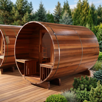 Sauna en cèdre rouge canadien pour 4-5 personnes, sauna sec traditionnel, sauna préfabriqué rustique pour l'extérieur, sauna domestique