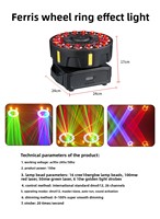 Projecteurs LED RGBW à tête mobile avec effet roue, activés par le son et contrôlables DMX512, indice IP33, pour discothèques, bars et clubs