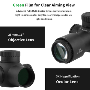 Telescopio Terrestre FOCUHUNTER 3x30mm Prismático, Gran Angular de 8 Grados, Aluminio 6061-T6, Resistente a Impactos 1200G, Impermeable IP67, Nivel de Rojo 6 - Product Image 1