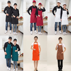 Ajustável Restaurante Garçom Uniforme Cozinha Avental 100% algodão Bakery Food <span class=keywords><strong>Service</strong></span> Impermeável Cozinhar Avental Longo Avental - Product Image 2