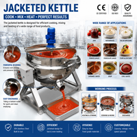 Machine de cuisson et de mélange pour sauces, confitures, marmelades, chocolat, caramel, garnitures et bouillies de suif de bœuf