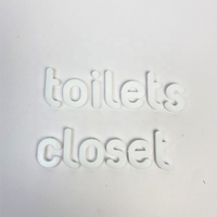 Enseigne lumineuse en acrylique à led avec logo personnalisé enseigne lumineuse en acrylique avec lumières à led claires pour la direction des toilettes