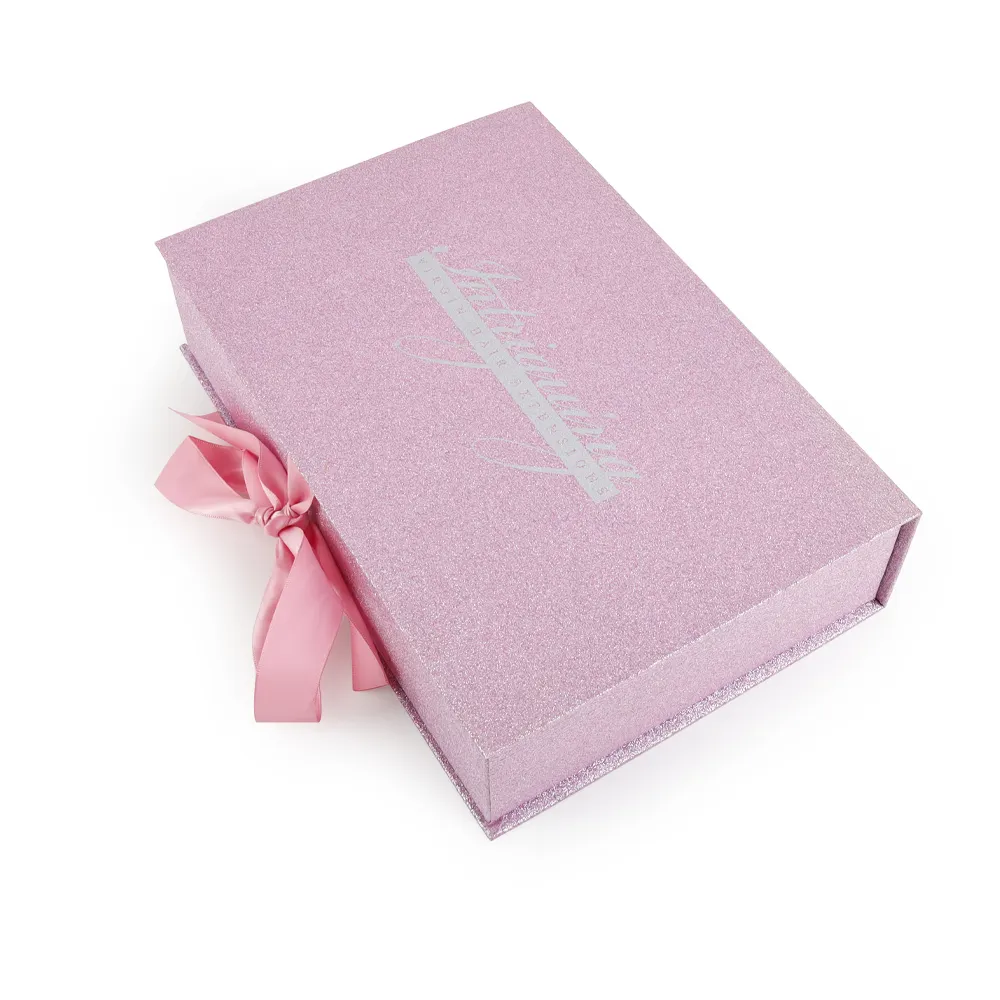 도매 서프라이즈 골판지 종이 주문 마그네틱 발렌타인 선물 상자 포장 리본